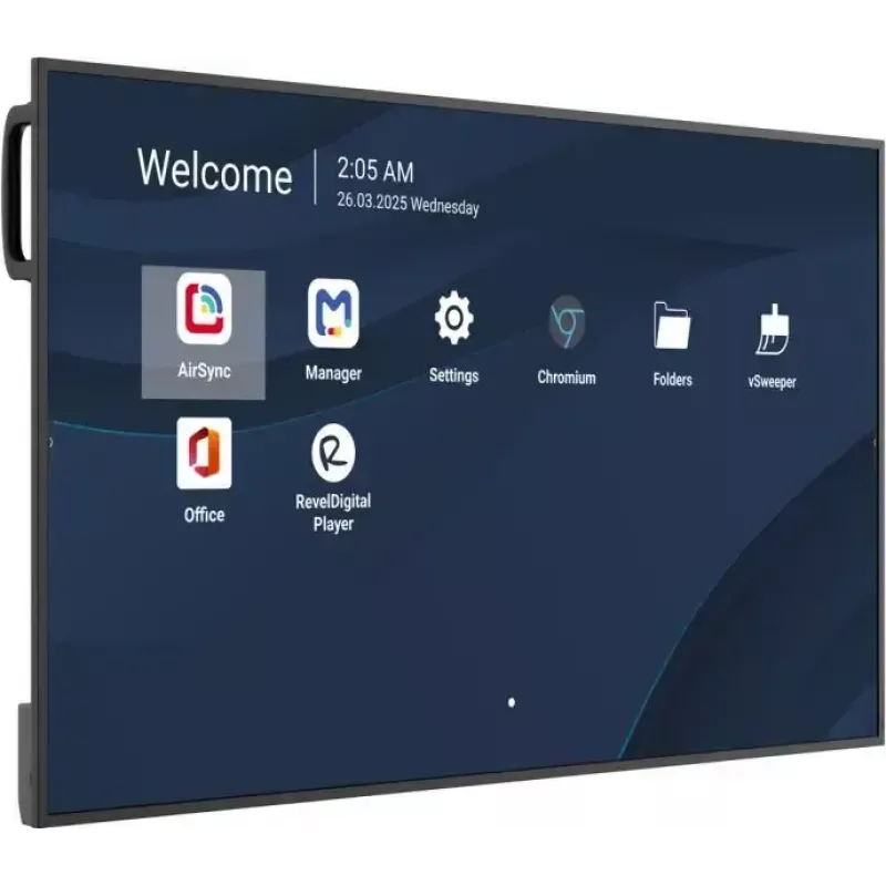 Komercinis 50 colių 4K LCD ekranas VIEWSONIC CDE5014-2C, 3840×2160, 500 cd/m², Android 14, Wi‑Fi, 24/7