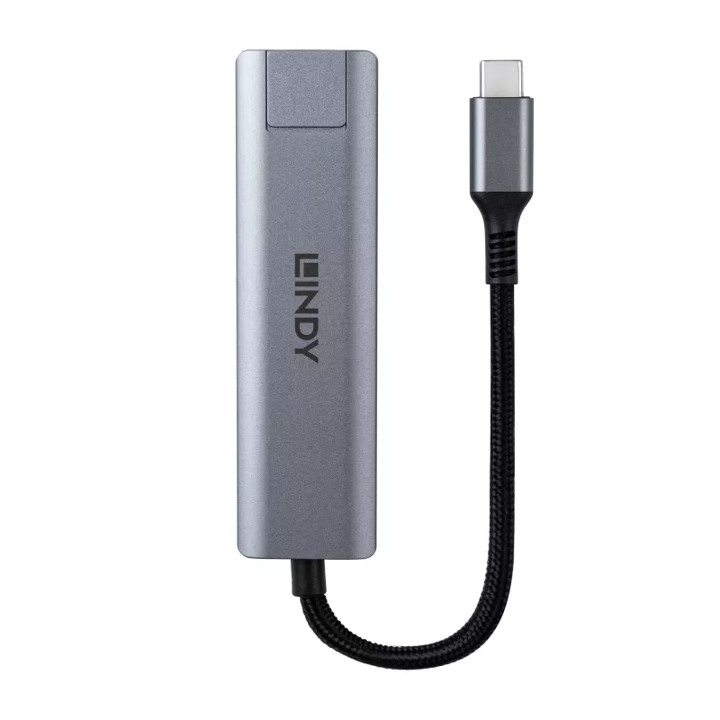 Lindy USB 3.2 Gen 2 Type C šakotuvas su Gigabit Ethernet