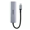 Lindy 4 prievadų USB 3.2 Gen 2 tipo C šakotuvas, pilka spalva, aliuminis/plastikas