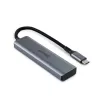 Lindy 4 prievadų USB 3.2 Gen 2 tipo C šakotuvas, pilka spalva, aliuminis/plastikas