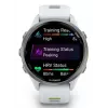 Išmanusis laikrodis Garmin Forerunner 970 – 1,4 colio (3,56 cm) AMOLED 454×454, GPS, Wi‑Fi, titano korpusas, silikoninis dirželis (balta/geltona), 56 g