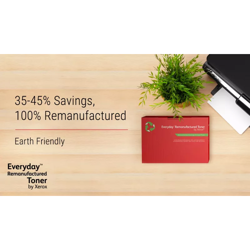 Everyday™ juodas perdirbtas toneris Xerox, suderinamas su HP 655A (CF450A), standartinės talpos