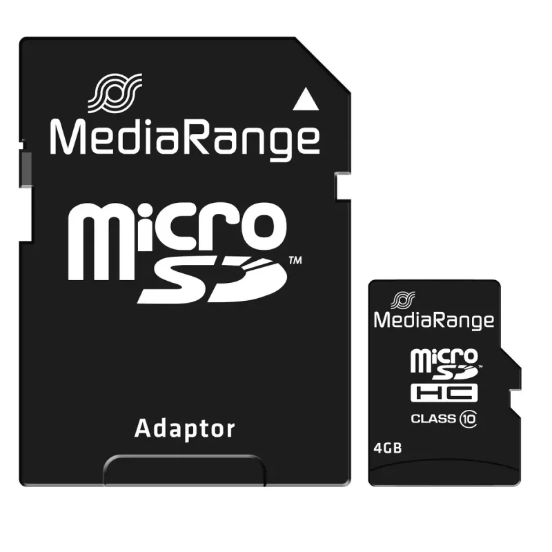 Atminties kortelė MediaRange 4GB MicroSDHC Class 10 MR956
