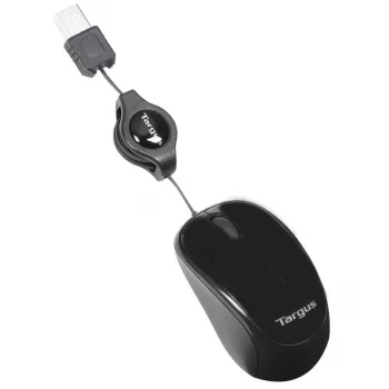 Targus AMU75EU pelė kelionei, ambidekstrinė, USB-A, mėlyna optika, 1000 DPI