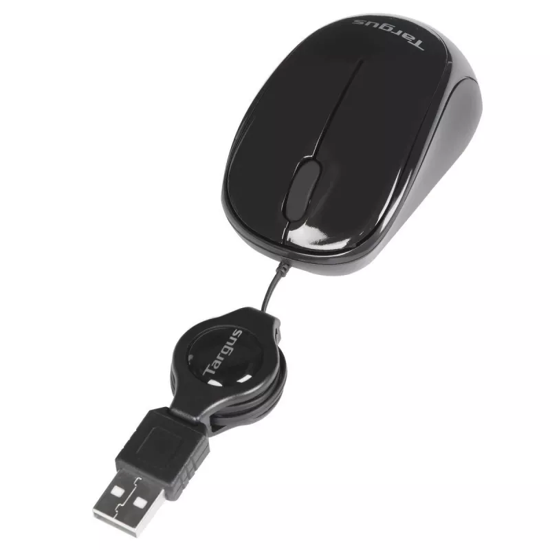 Targus AMU75EU pelė kelionei, ambidekstrinė, USB-A, mėlyna optika, 1000 DPI