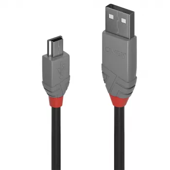 Lindy 3 m USB 2.0 A tipo – Mini-B laidas, Anthra Line