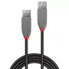 Lindy 0,5 m USB 2.0 tipo A ilginamasis kabelis, Anthra Line