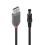 Lindy USB 2.0 Type A į 5,5 mm nuolatinės srovės laidas, 1,5 m