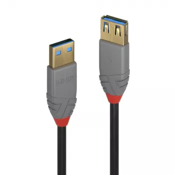 Lindy 1m USB 3.2 tipo A ilginimo laidas, 5Gbps, Anthra Line