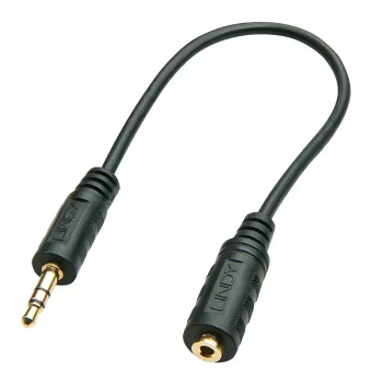3.5mm kištukas į 2.5mm lizdą garso adapteris 20cm juodas