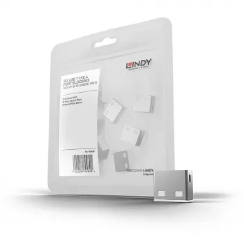 Lindy USB prievadų blokatorius (be rakto) 10 vnt. baltas