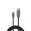 Lindy 1 m USB 2.0 A tipo – C tipo laidas, Anthra Line