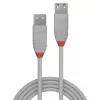 Lindy 5 m USB 2.0 tipo A ilginimo kabelis, Anthra Line, pilka