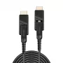 Lindy 100 m šviesolaidinis hibridinis Micro-HDMI laidas su nuimamomis HDMI ir DVI jungtimis