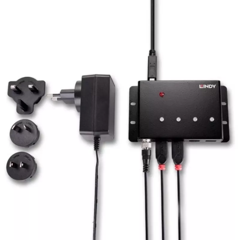 USB 3.0 centrinis įrenginys Lindy 4 prievadų metalinis