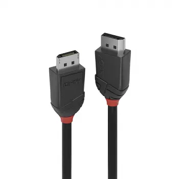 Lindy 1,5 m DisplayPort 1.2 laidas, juoda spalva, Black Line serija