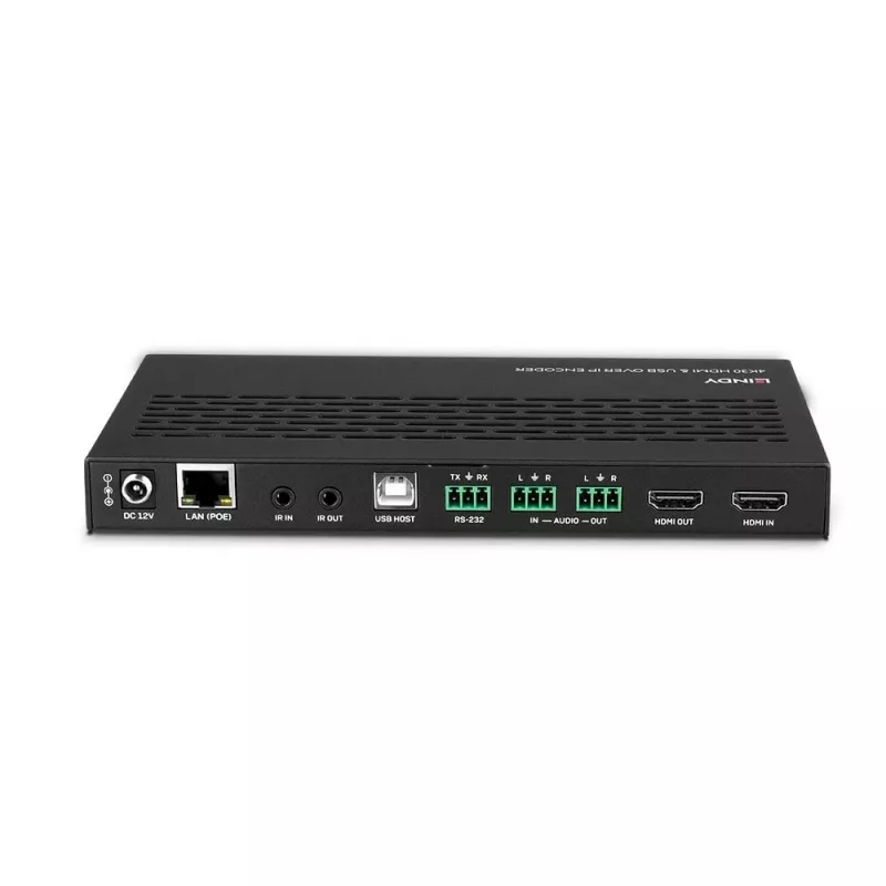 Lindy 38396 4K30 HDMI ir USB per IP kodavimo įrenginys, Multicast ir Videowall, HDMI 2.0, HDCP 2.2, PoE, 100 m