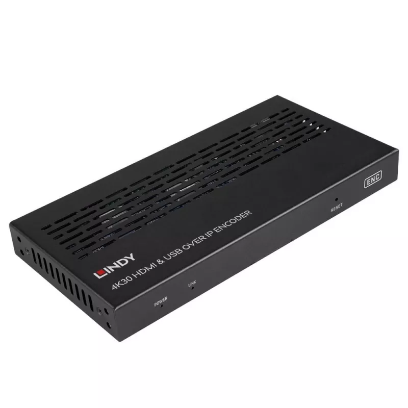 Lindy 38396 4K30 HDMI ir USB per IP kodavimo įrenginys, Multicast ir Videowall, HDMI 2.0, HDCP 2.2, PoE, 100 m