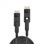 Lindy 20m šviesolaidinis hibridinis Mini DisplayPort 1.4 laidas su nuimamomis DP jungtimis