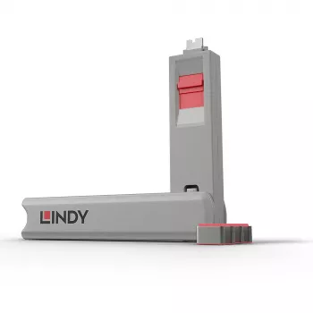 Lindy USB Type C prievado blokavimo raktas, 4 vnt., rožinė