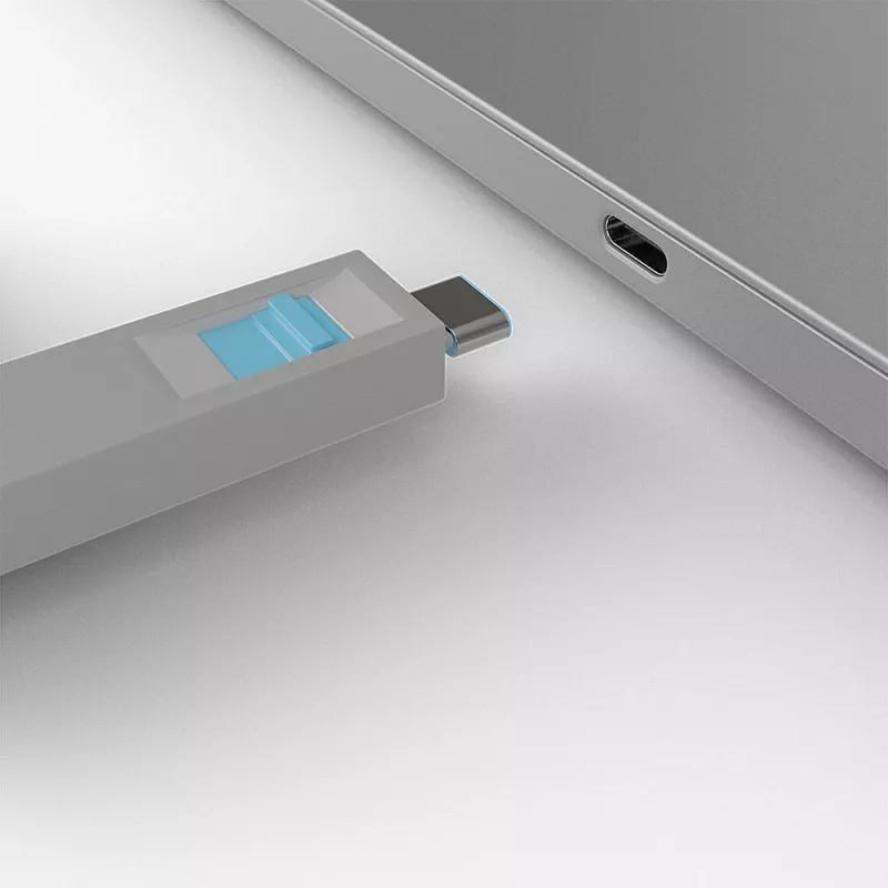 Lindy USB Type-C prievado blokavimo raktų rinkinys 4 vnt. mėlyni