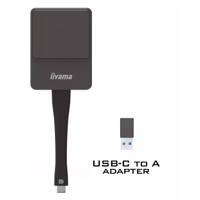 iiyama WP D002C belaidis USB-C siųstuvas 4K Ultra HD juodas, sidabrinis