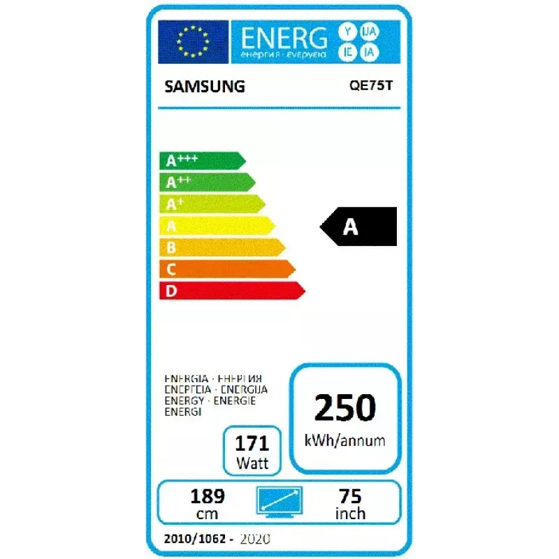 Samsung QE75T profesionalus skaitmeninis ekranas 190,5 cm (75 col.) LCD 300 cd/m² 4K Ultra HD juodas Tizen 4.0