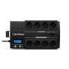 Nepertraukiamo maitinimo šaltinis CYBERPOWER BR700ELCD, linijinis-interaktyvus 0,7 kVA (420 W), 8x CEE 7/3 lizdai, LCD, AVR