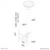Neomounts FPMA-C200BLACK Lubinis laikiklis monitoriui/TV 10-40 colių - h 64-104 cm