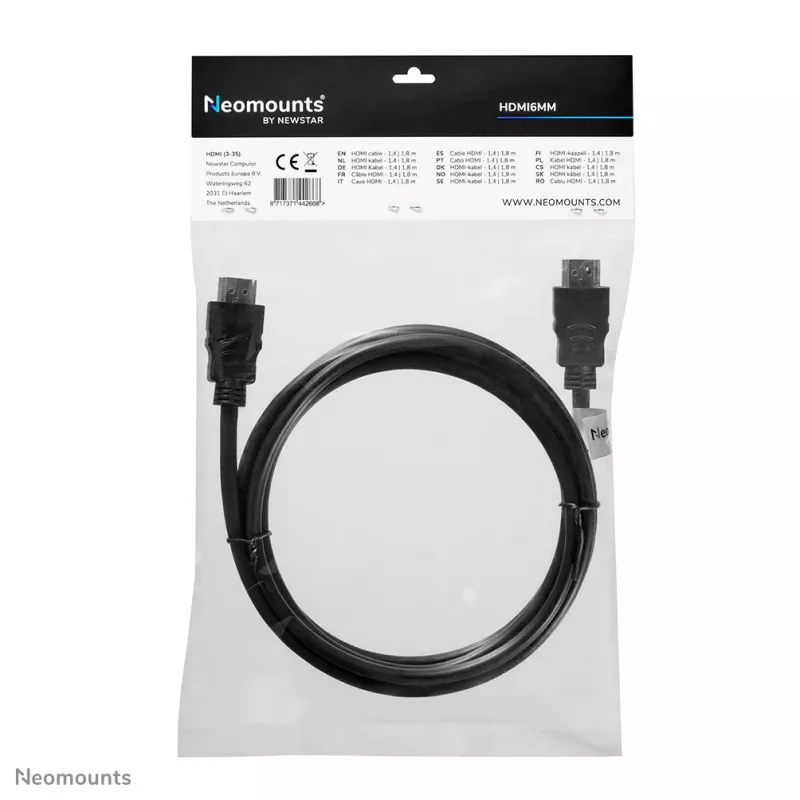 Neomounts HDMI6MM HDMI laidas - 1,8 metro