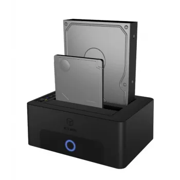 ICY BOX 2-jų lizdų dokavimo ir klonavimo stotelė 2,5 inch arba 3,5 inch SATA diskams su USB 3.0 jungtimi