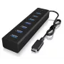 ICY BOX IB-HUB1700-C3 USB 3.2 Gen 1 (3.1 Gen 1) Type-C 5000 Mbit/s Juodas