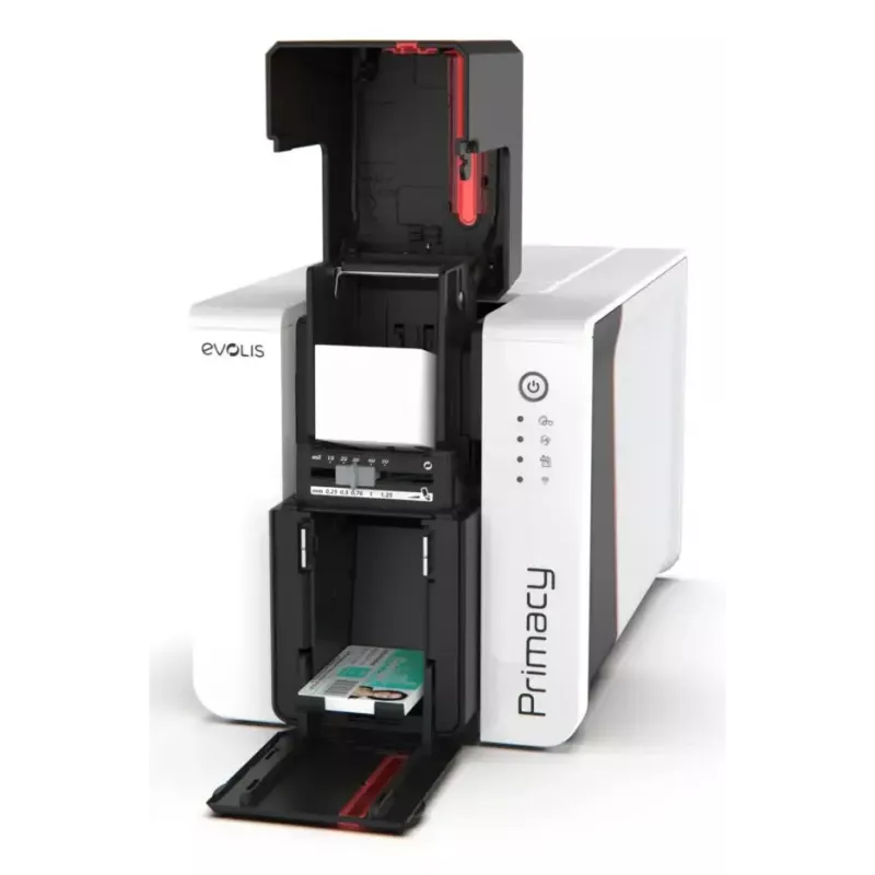 Kortelių spausdintuvas Evolis Primacy 2 – sublimacinis/terminis pernešimas, 300 x 1200 DPI, 100 kortelių padavimas, Fast Ethernet