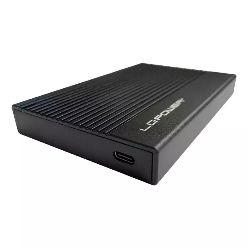 LC-Power LC-25U3-C 2,5 col. SATA HDD korpusas, USB-C 3.2 Gen 2x1 10 Gb/s, SATA 6 Gb/s, juodas