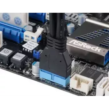 USB laidas 2 x USB A Akasa AK-CBUB09-15BK juodas