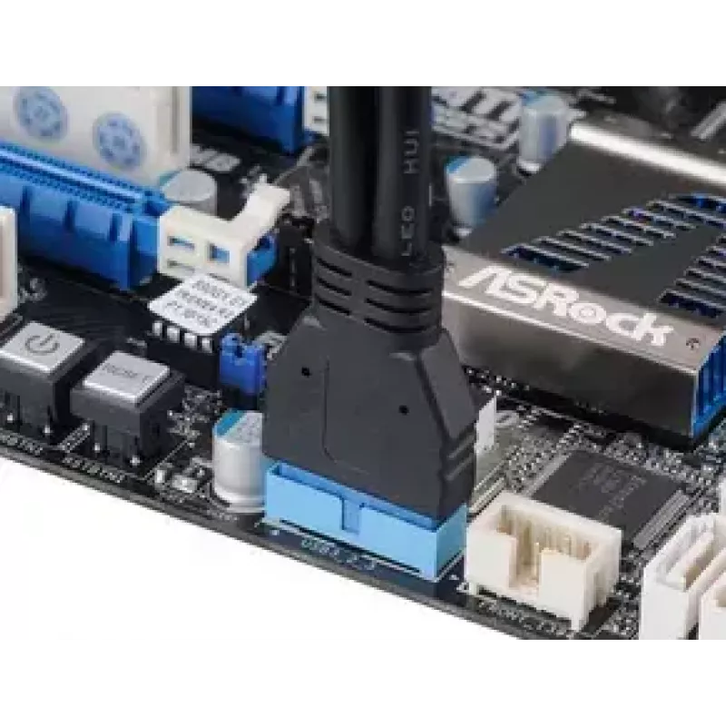 USB laidas 2 x USB A Akasa AK-CBUB09-15BK juodas