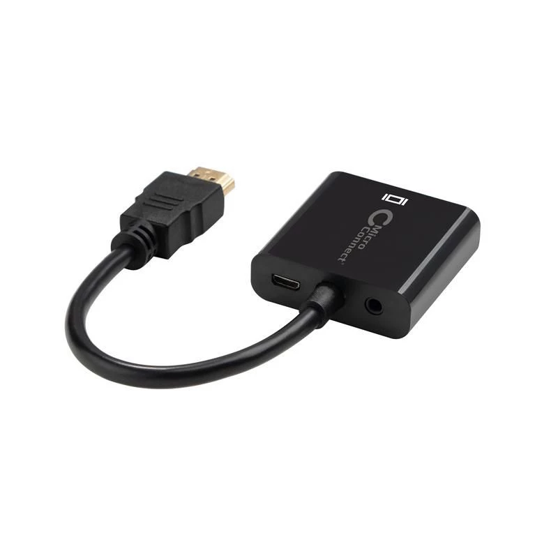 Microconnect HDMVGA2B vaizdo kabelio adapteris 0,15 m VGA (D-Sub) HDMI A tipo (standartinis) juodas