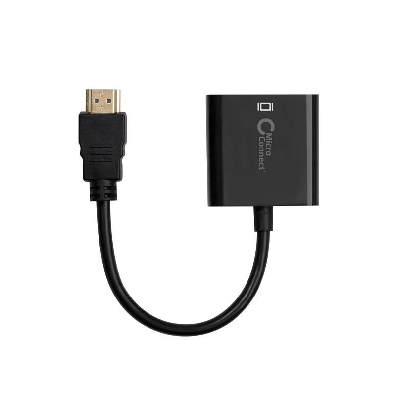 Microconnect HDMVGA2B vaizdo kabelio adapteris 0,15 m VGA (D-Sub) HDMI A tipo (standartinis) juodas