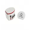 MicroConnect SKROSS pasaulinis kelioninis adapteris su dviem USB jungtimis, baltas