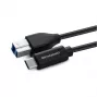 Microconnect USB3.1CB3 USB laidas USB 3.2 Gen 1 (3.1 Gen 1) 3 m USB C – USB B juodas