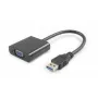 Microconnect USB3.0VGA USB grafinis adapteris 1920 x 1080 pikselių Juoda