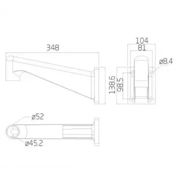Ernitec 0070-10108 tvirtinimo laikiklis apsaugos kameroms