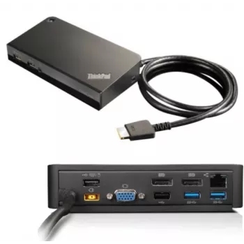 Lenovo 03X6300 stotelė / dokas nešiojamam kompiuteriui su OneLink+ laidine jungtimi, juoda