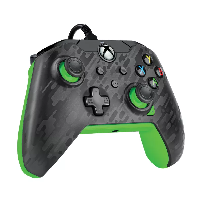 PDP Wired Controller: Neon Carbon, skirta Xbox ir Windows 10/11