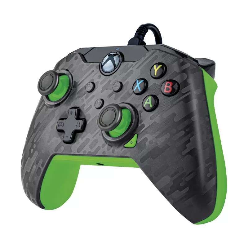 PDP Wired Controller: Neon Carbon, skirta Xbox ir Windows 10/11