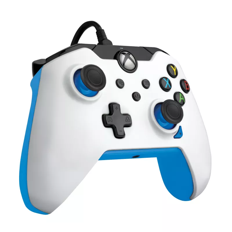 PDP Wired Controller: Ion White – Xbox Series X|S, Xbox One, Xbox, Windows 10/11
