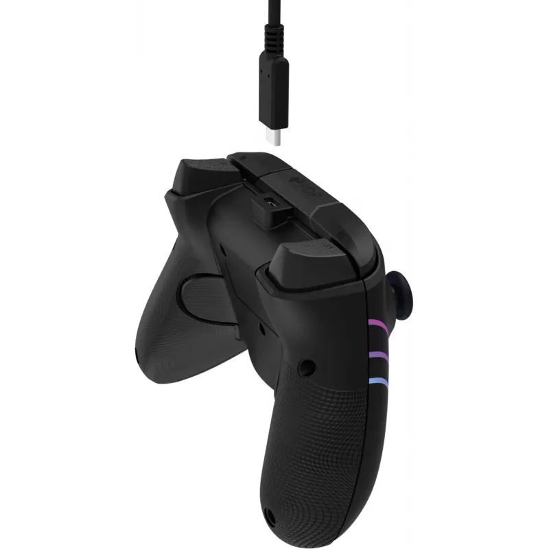 Žaidimų pultas PDP Afterglow Wave Black – laidinis USB Type‑C valdiklis, skirtas PC, Xbox One, Xbox Series S/X, 2,43 m laidas