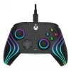 Žaidimų pultas PDP Afterglow Wave Black – laidinis USB Type‑C valdiklis, skirtas PC, Xbox One, Xbox Series S/X, 2,43 m laidas