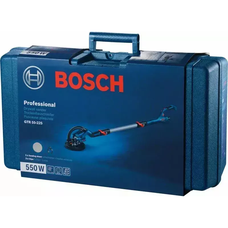 Bosch GTR 55-225 šlifuoklis gipso kartonui 910 RPM 550 W mėlynas, juodas