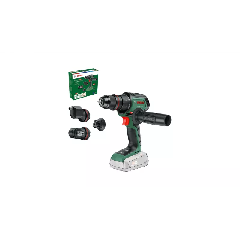 Belaidis gręžtuvas Bosch AdvancedDrill 18V-80 QuickSnap Solo — 18 V, kompaktiškas, žaliai juodas